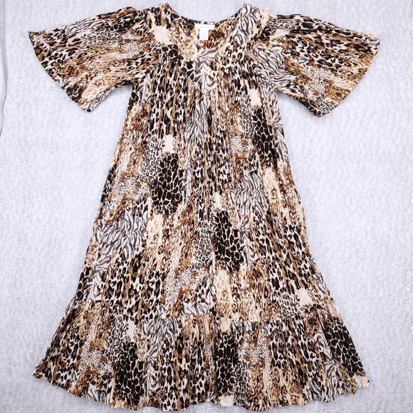 Patio Dress Sz S Animal Leopard Print Side Pockets MUMU Lounge Pullover Boho - Picture 4 of 13